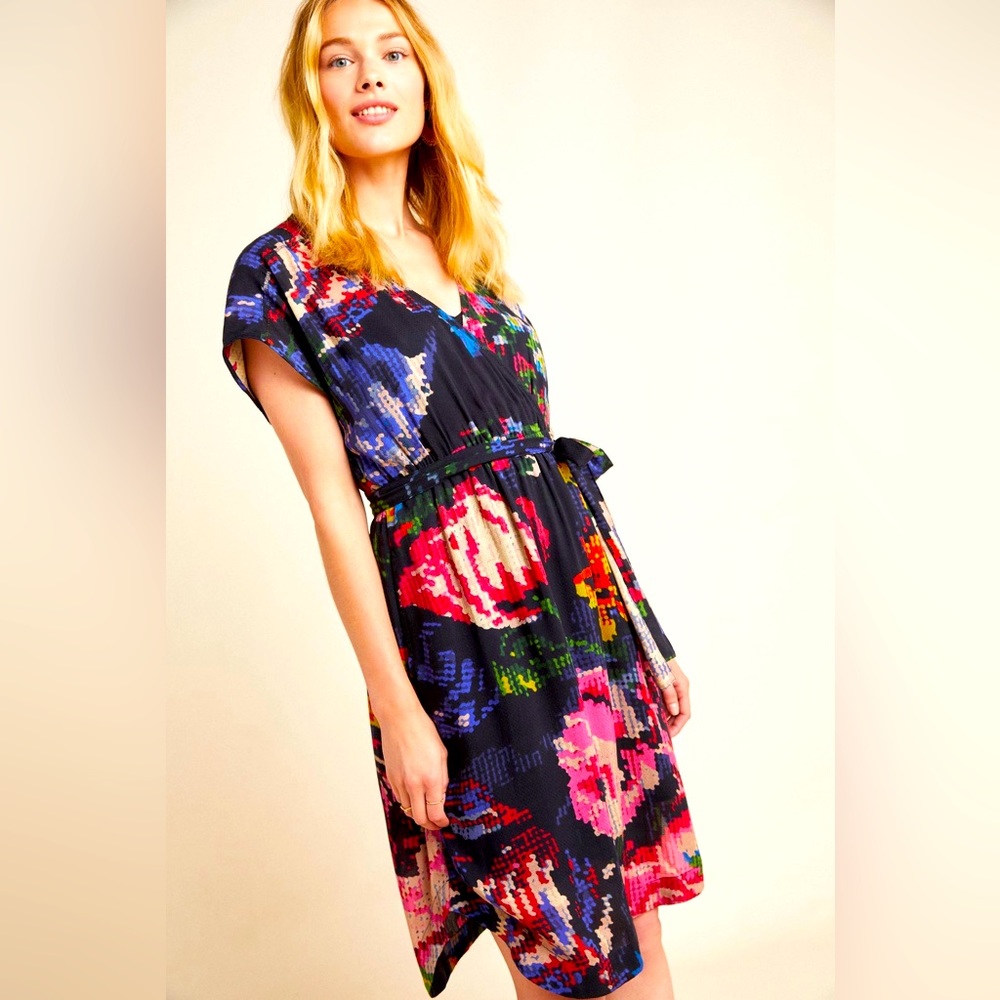 ANTHROPOLOGIE Astrid Needlepoint Dress size S